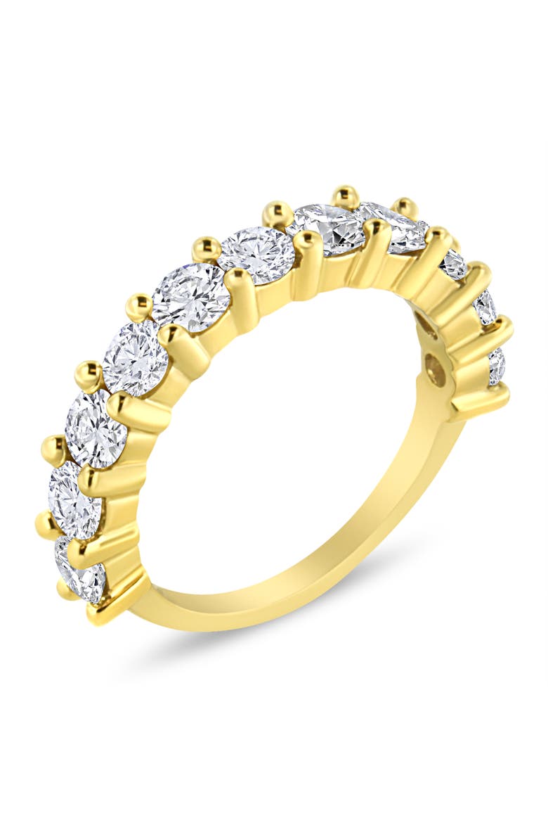 14K Gold Over Silver 2.00 Cttw Diamond 11 Stone Band Ring, Alternate, color, Yellow Gold over Silver