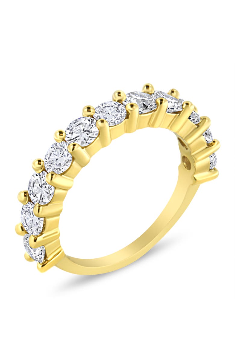 Haus of Brilliance 14K Gold Over Silver 2.00 Cttw Diamond 11 Stone Band Ring, Alternate, color, Yellow Gold Over Silver