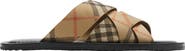 Burberry Jacquard Check Crisscross Slide Sandal