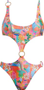Kulani Kinis Retro Ring Cutout One-Piece Swimsuit