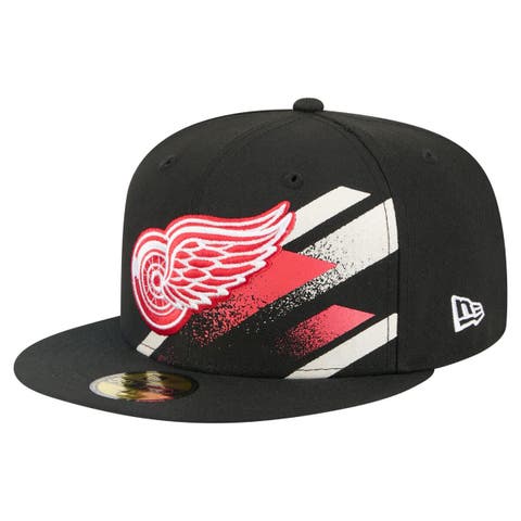 Men
s New Era Black Detroit Red Wings Faded Lines 59FIFTY Fitted Hat