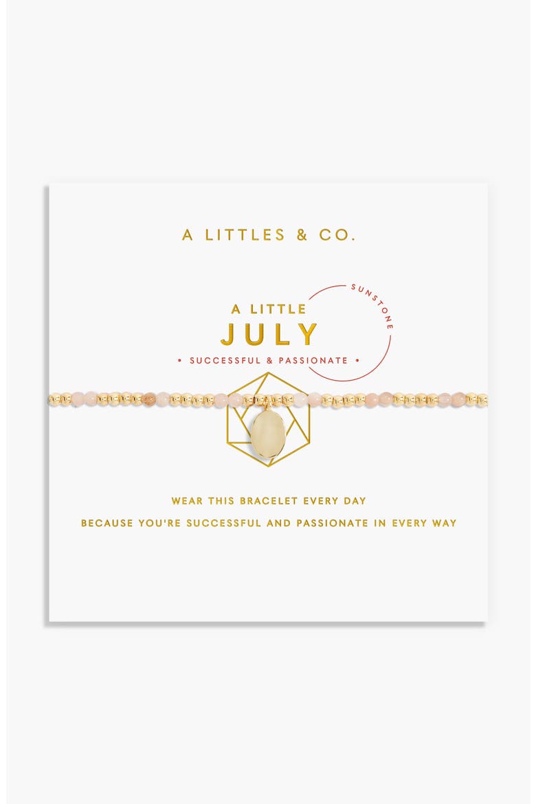 Birthstone A Little Bracelet in Gold-Tone Plating, Main, color, July