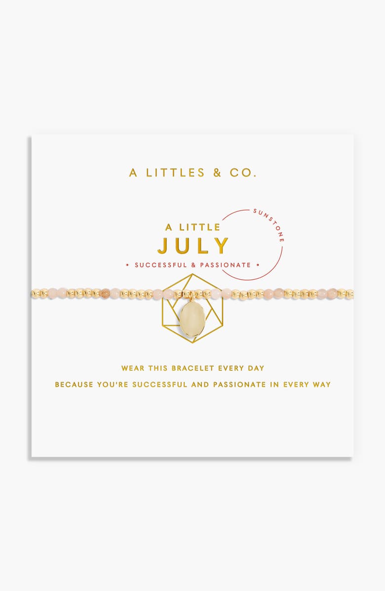 A Littles & Co Birthstone A Little July Bracelet in Gold-Tone Plating, Alternate, color, Metallic Gold