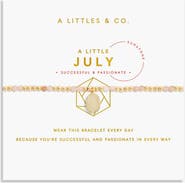A Littles & Co Birthstone A Little Bracelet in Gold-Tone Plating