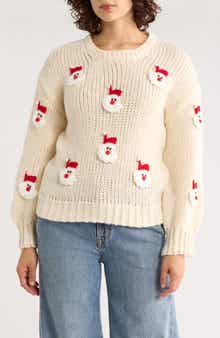 Roffe Accessories Embroidered Santa Claus Sweater