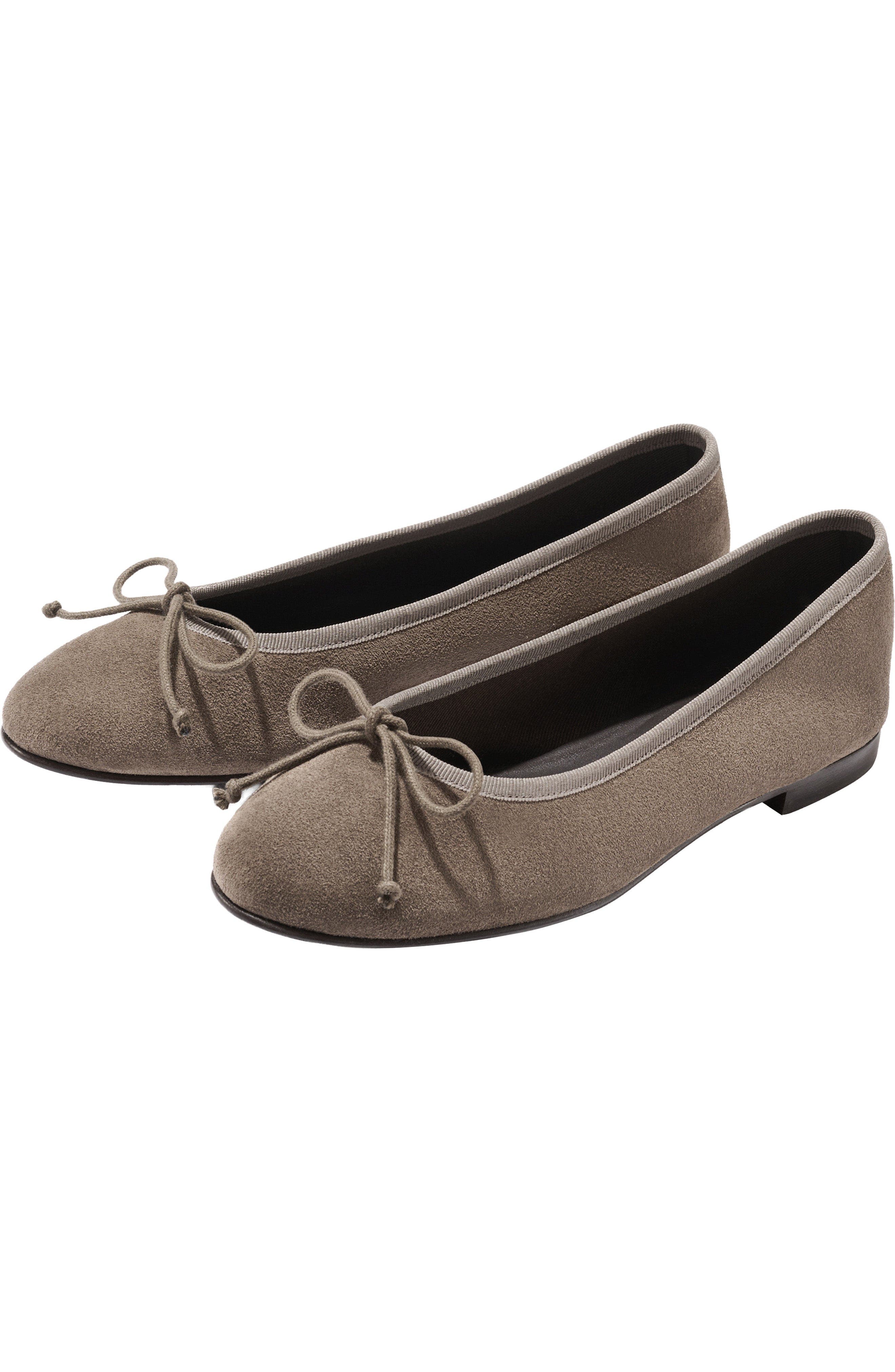 The Demi Flat, Alternate, color, Truffle Suede