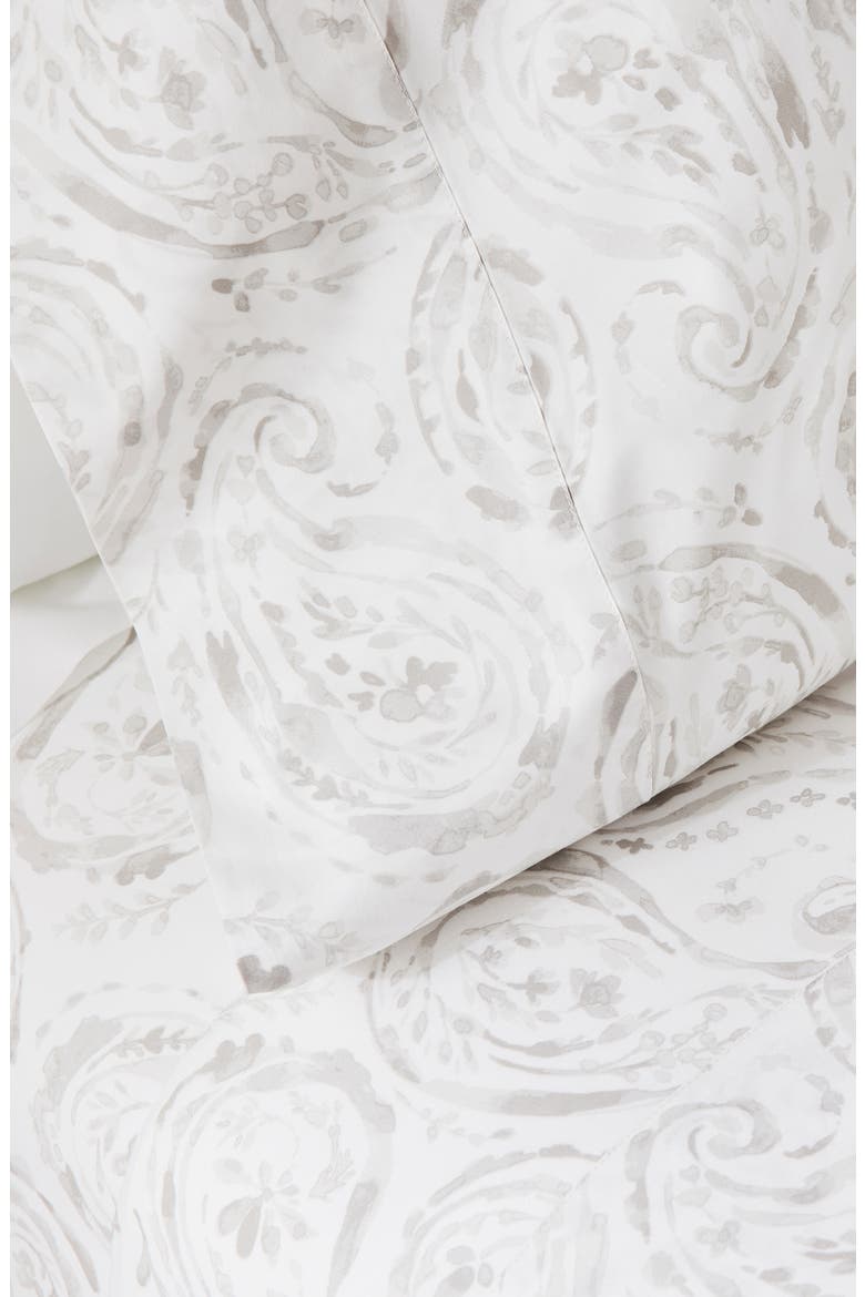 Percale Hemmed Sheet Set, Alternate, color, WHITE