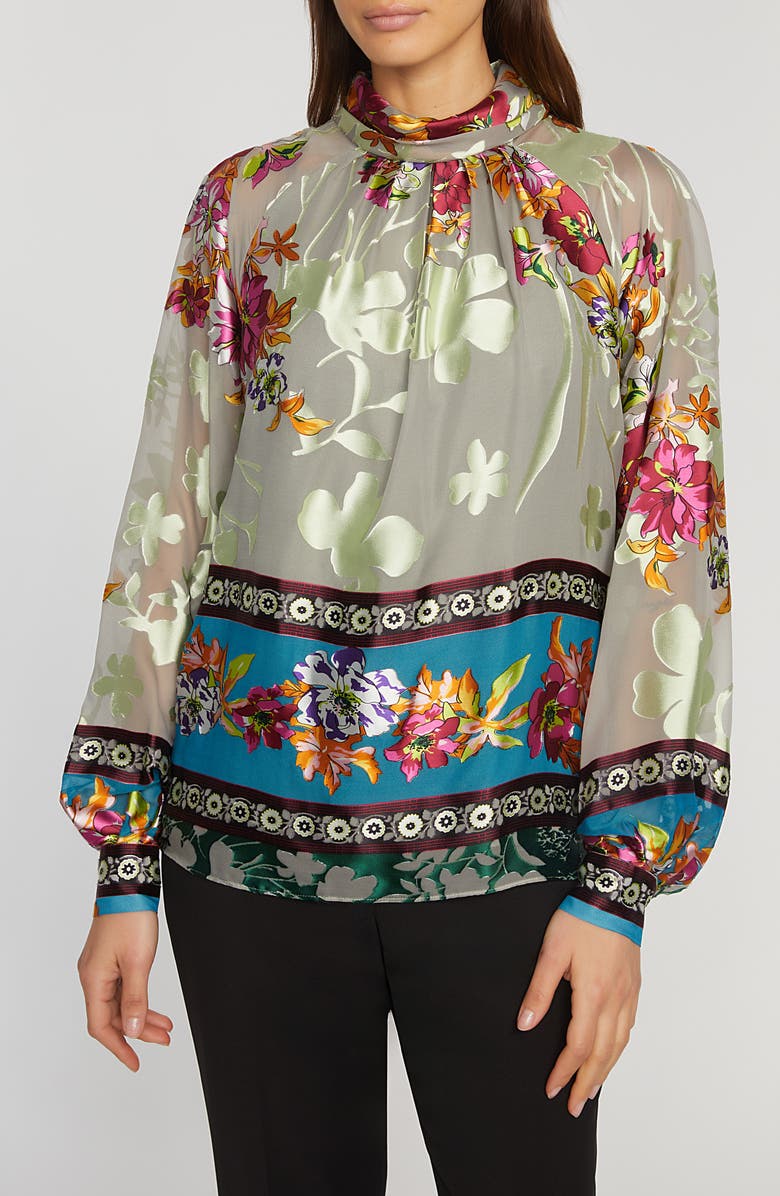 Elie Tahari The Geneva Satin Top, Main, color,