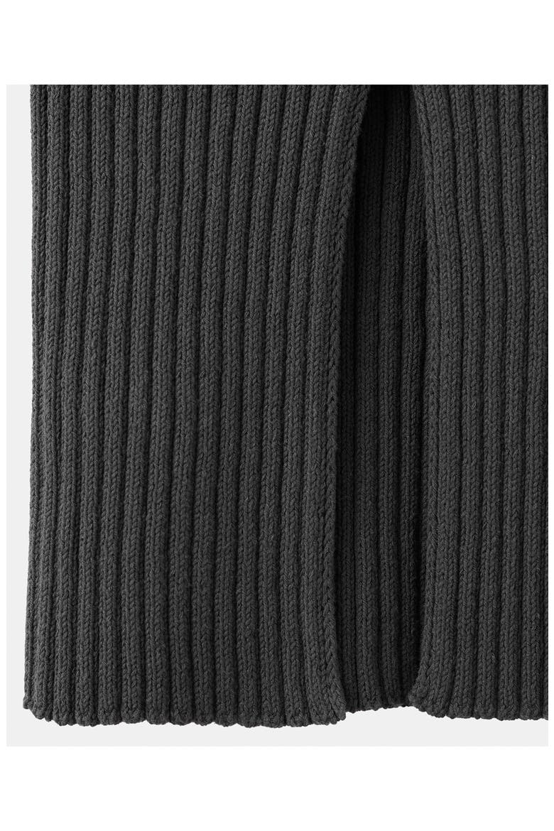Cutout Sleeveless Cotton Blend Rib Top, Alternate, color, CHARCOAL