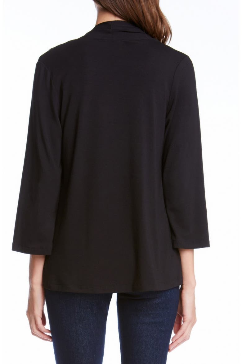 Molly Open Jersey Cardigan, Alternate, color, BLACK