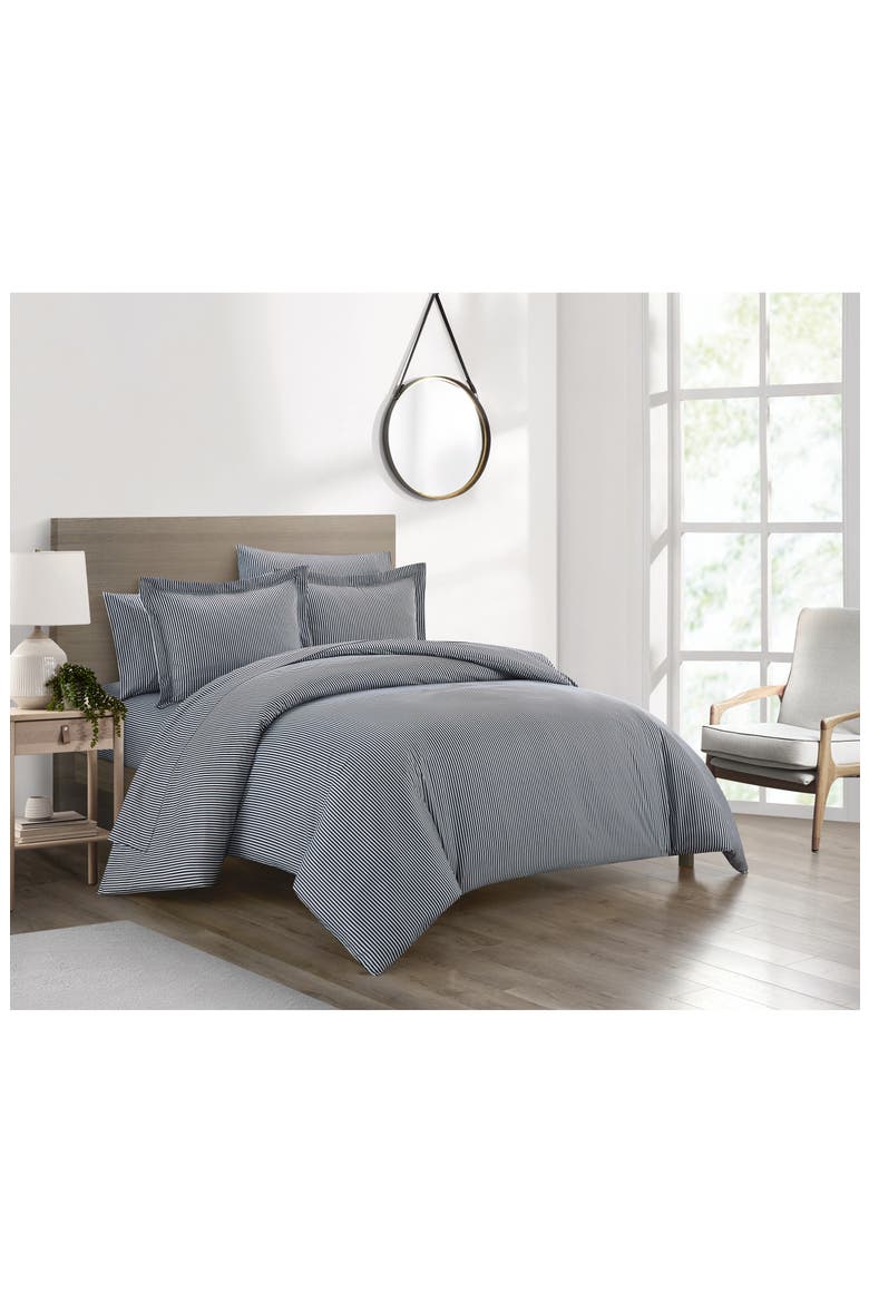 Morgen Laid Back Two-Tone Duvet Set, Alternate, color, NAVY