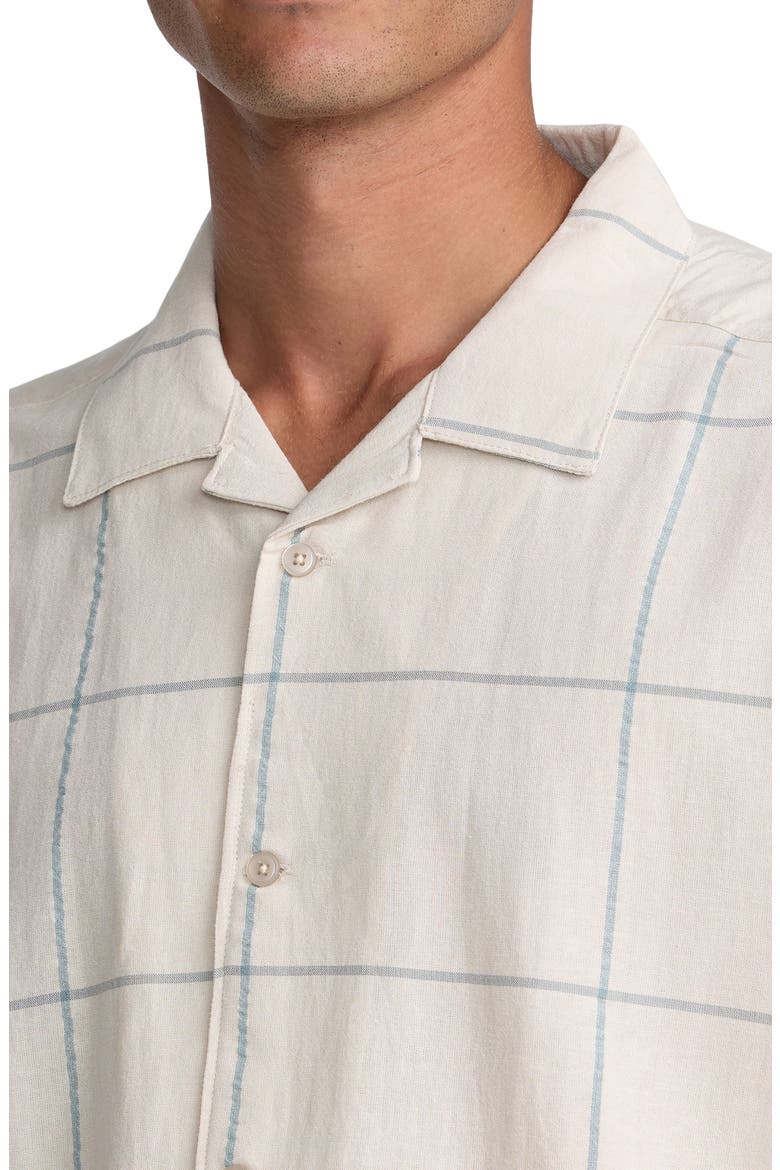 Vacancy Plaid Camp Shirt, Alternate, color, CERAMIC