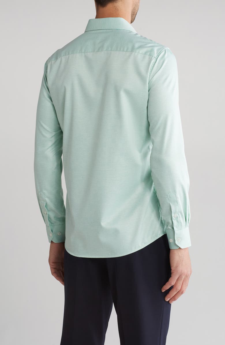 TOM BAINE Slim Fit Performance Stretch Button-Up Shirt, Alternate, color, Green
