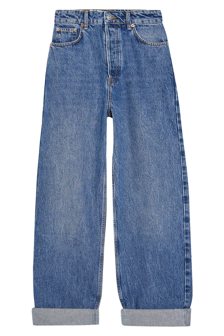 Oversize High Waist Mom Jeans, Alternate, color, MID DENIM