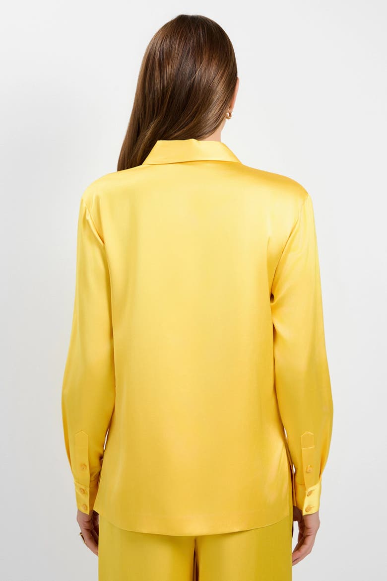 Bristlecone Satin Shirt, Alternate, color, Lambretta Lemon