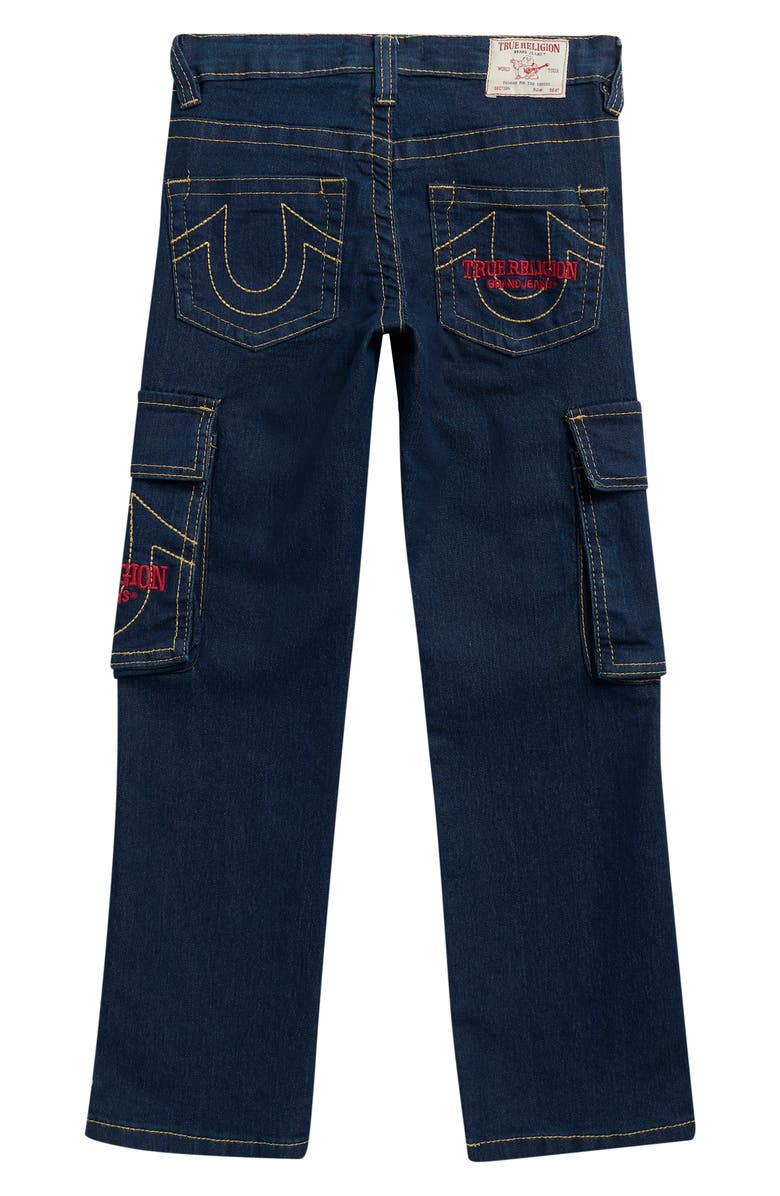 True Religion Kids' High Waist Cargo Jeans, Alternate, color, Dark Blue