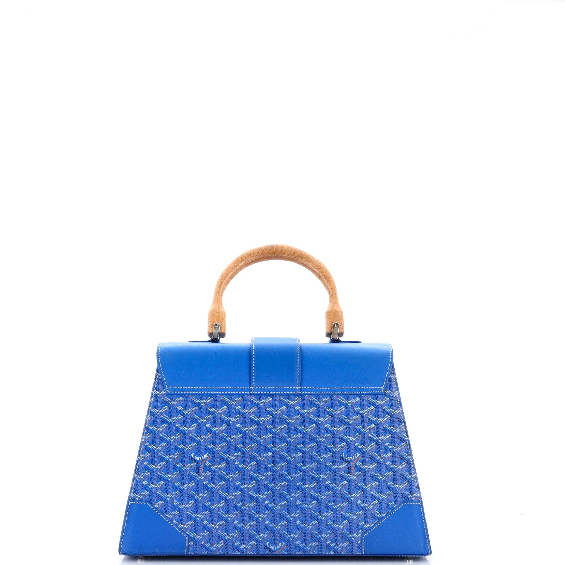 Saigon Top Handle Bag Coated Canvas with Leather MM, Alternate, color, Blue