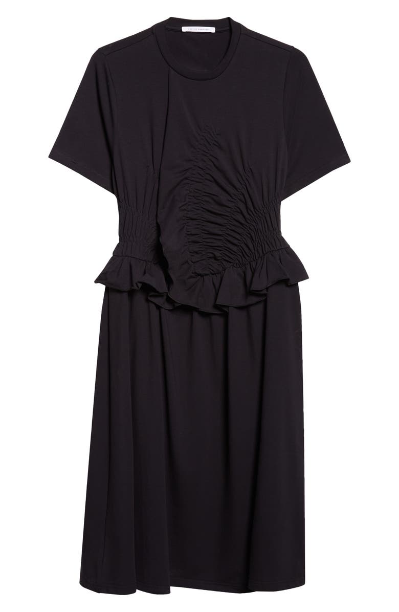Cecilie Bahnsen Bonnie Smocked Jersey T-Shirt Dress, Alternate, color, Black