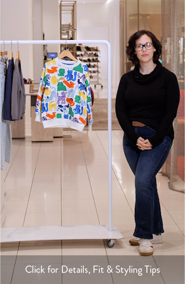 Kids' Pet Print Cotton Sweatshirt, sales video thumbnail