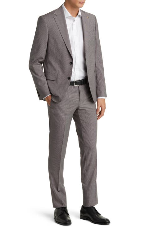 Roger Extra Slim Fit Micro Houndstooth Wool Suit