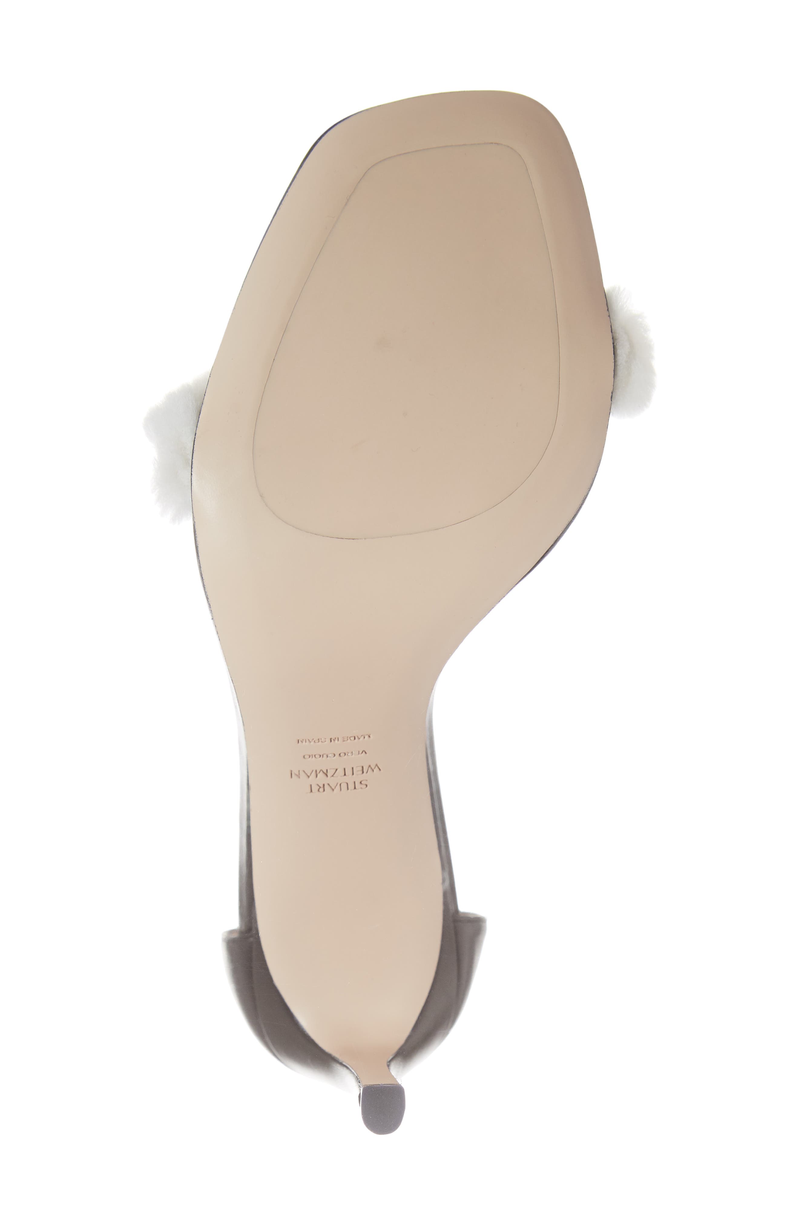 Stuart Weitzman Stormie Genuine Shearling Trim Sandal, Alternate, color, 