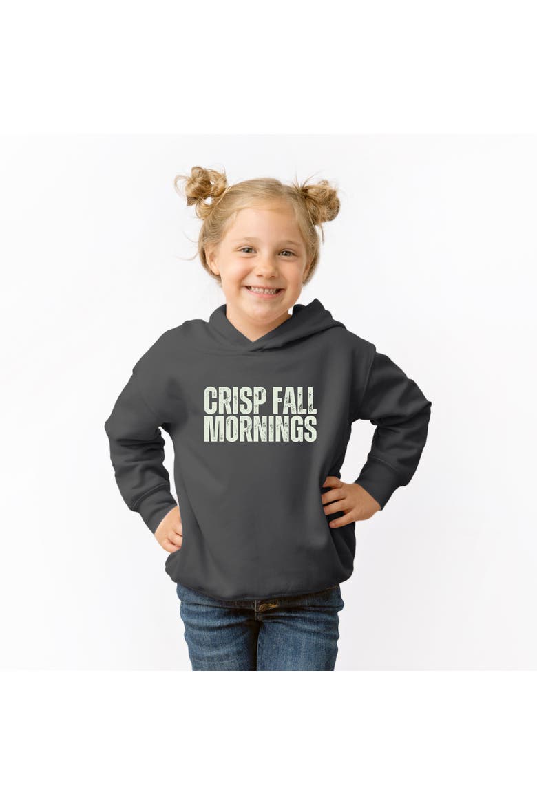 Crisp Fall Mornings Distressed Toddler Hoodie, Main, color, Charcoal