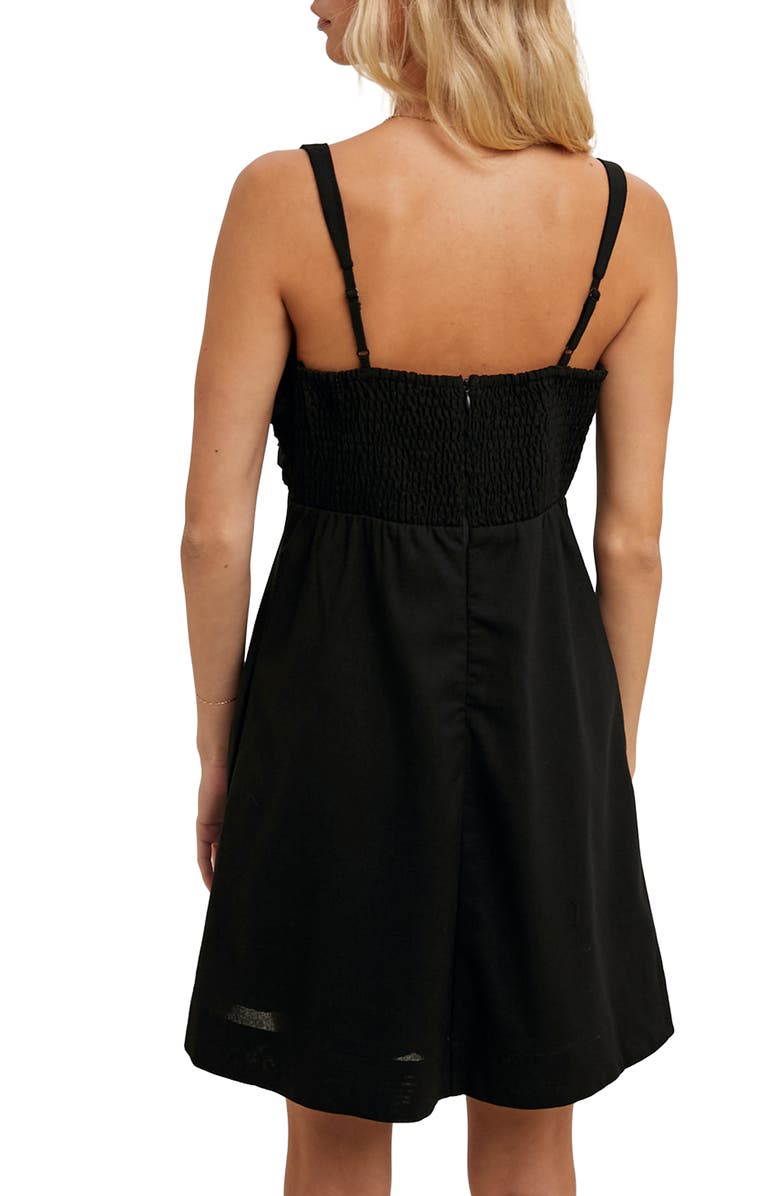 WISHLIST Pleated Minidress, Alternate, color, Black