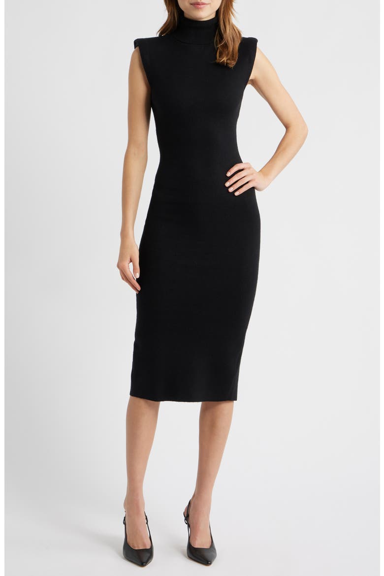 sacai turtleneck midi dress Sacai, Turtleneck midi dress, Women, Black, US 12, Dresses, Wool