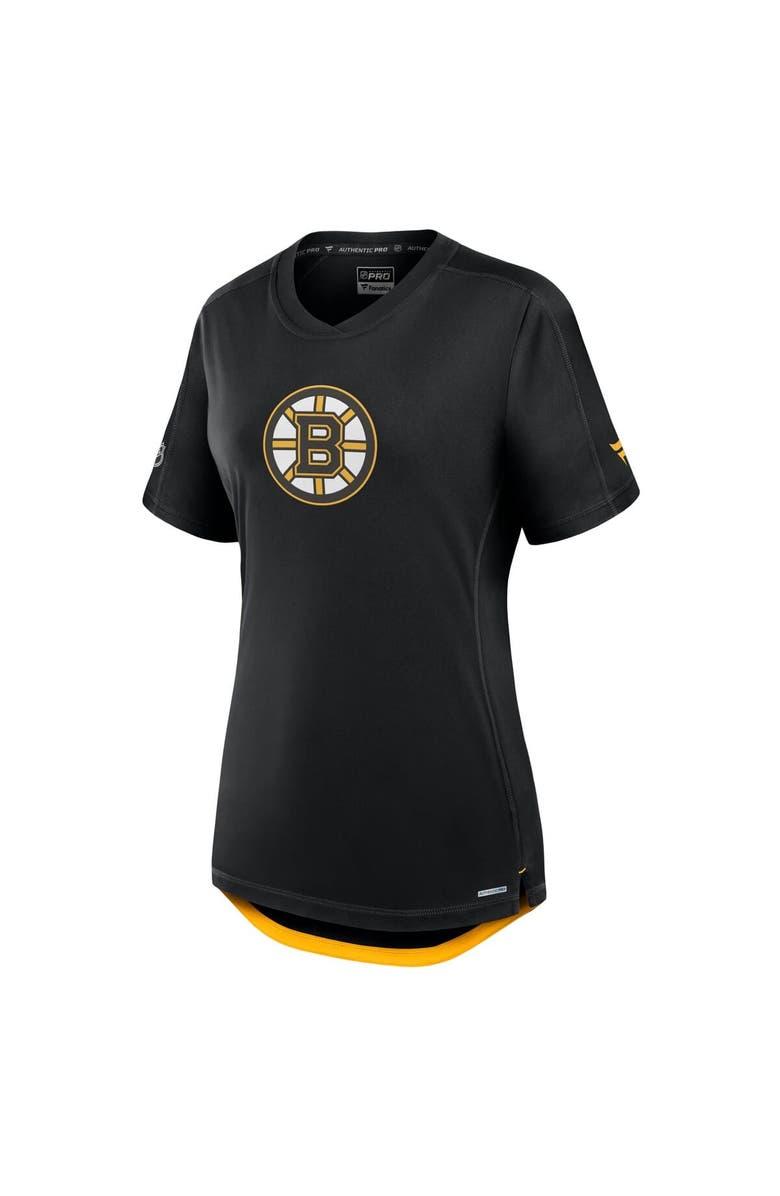 FANATICS Women
s Fanatics  Black Boston Bruins Authentic Pro Rink Tech T-Shirt, Alternate, color, Black