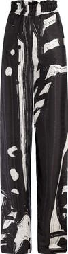 DIARRABLU Leer Suto Print Palazzo Pants