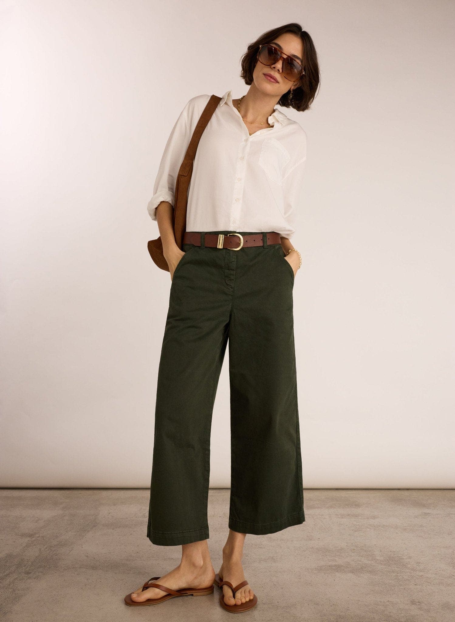 Baukjen Brielle Organic Cotton Wide Leg Trousers (Women) | Nordstrom