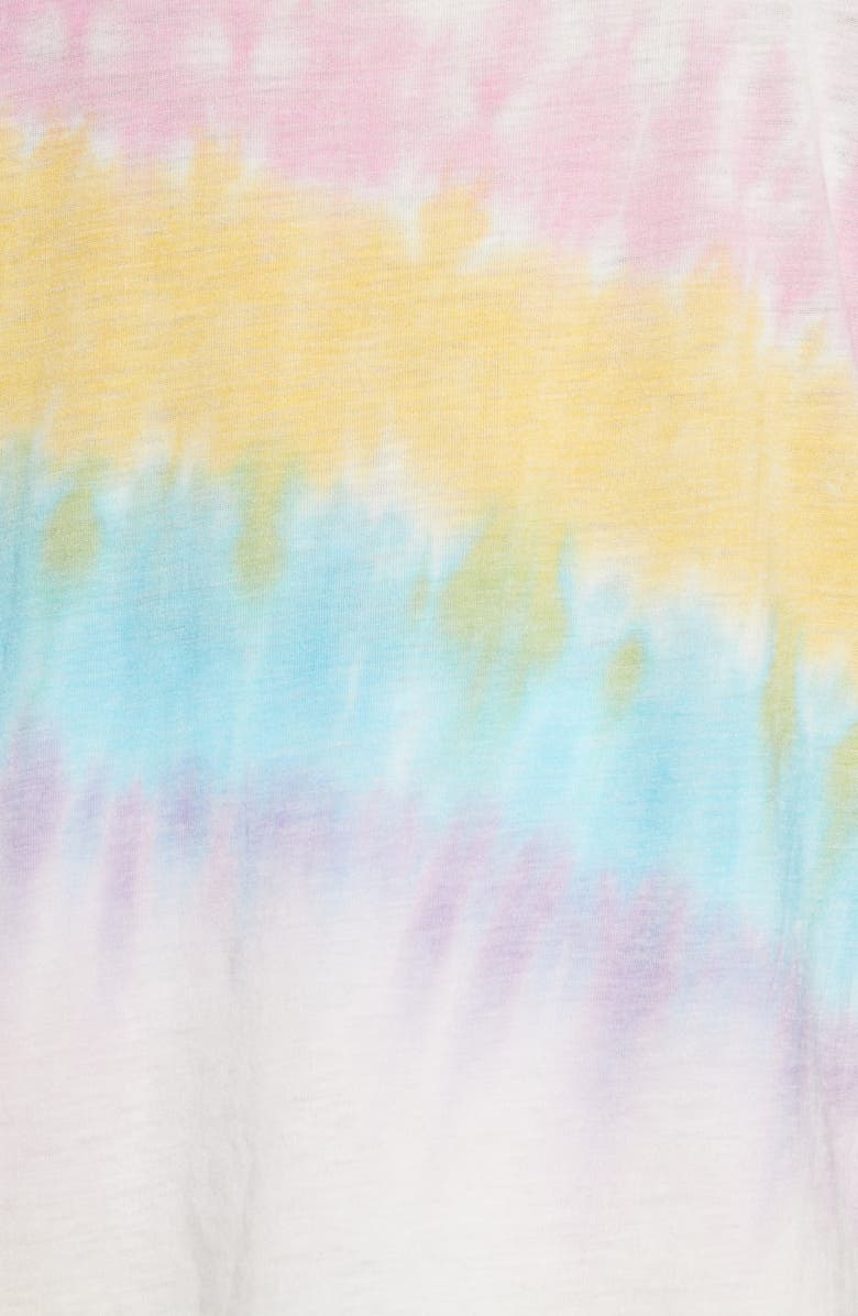 Emerson Road Tie Dye Short Pajamas, Alternate, color, White Vintage Jersey