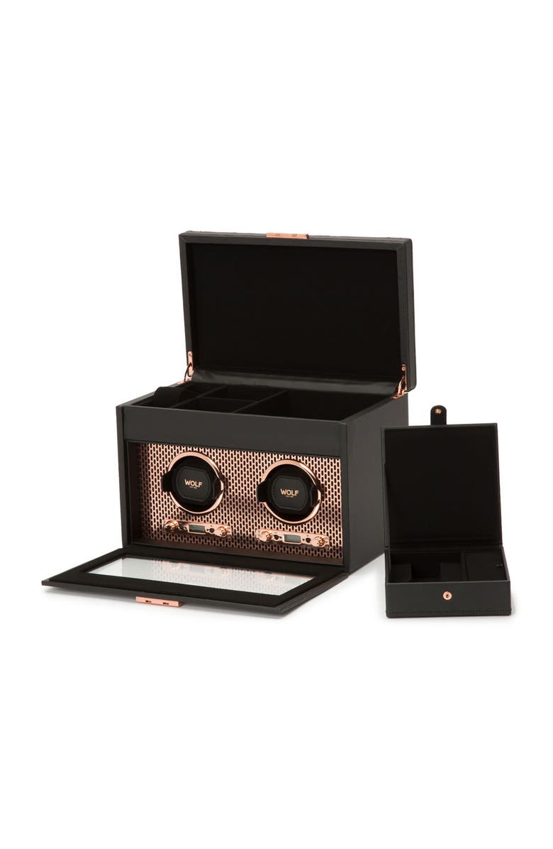 WOLF Axis Double Watch Winder with Storage, Alternate, color, Copper