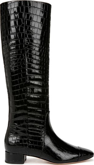 Cecile Croc Embossed Knee High Boot