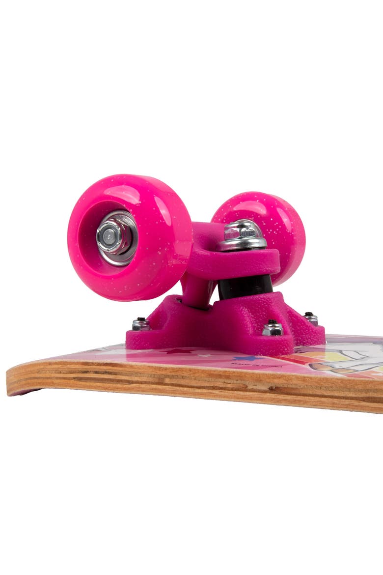17 Inch Unicorn Skateboard Flashing Wheels, Antislip Grip, Wooden Deck, Alternate, color, Multicolored