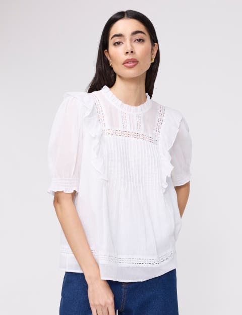 Jolin Puff Sleeve Cotton Top