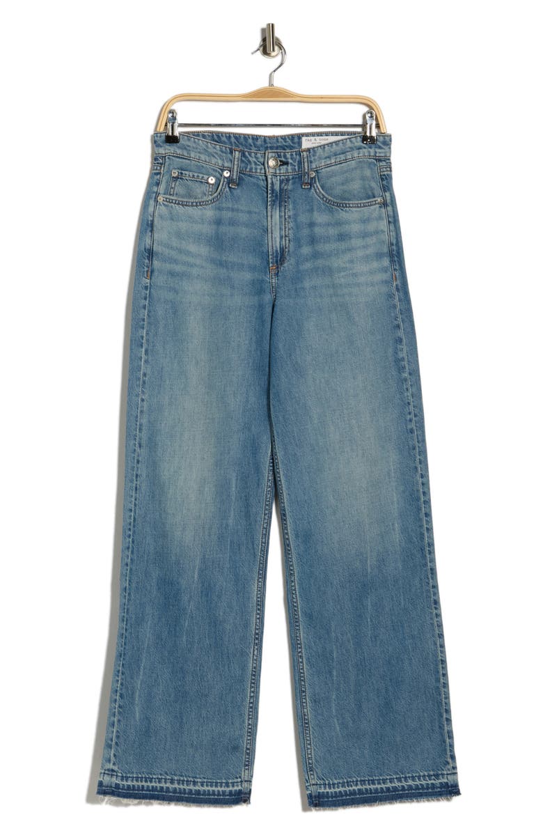 rag & bone Featherweight Logan Release Hem Wide Leg Jeans, Main, color, Orian