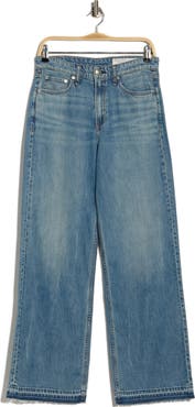 rag & bone Featherweight Logan Release Hem Wide Leg Jeans