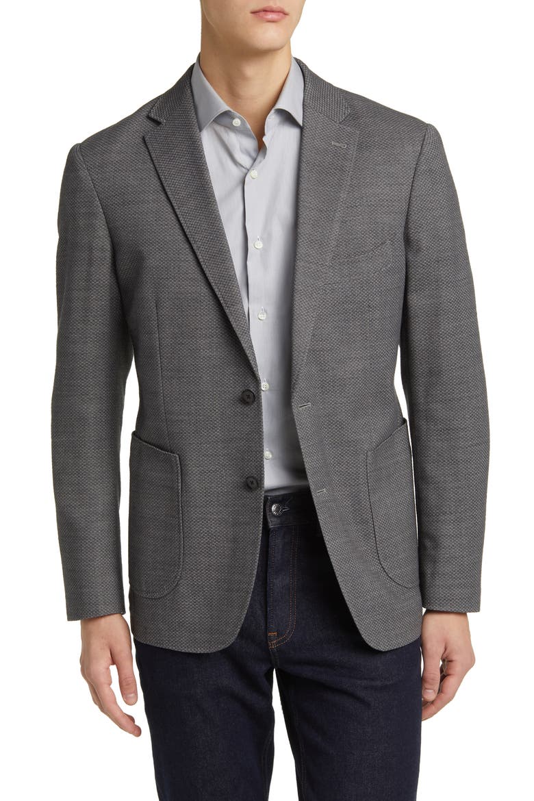 Haldon Regular Fit Stretch Wool & Cotton Sport Coat, Main, color, GREY