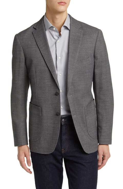 Haldon Regular Fit Stretch Wool & Cotton Sport Coat