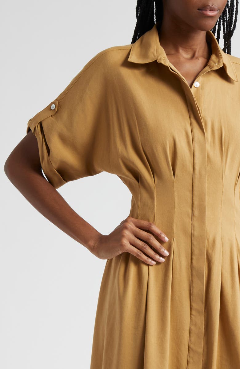 Veronica Beard Adavi Linen Blend Shirtdress, Alternate, color,