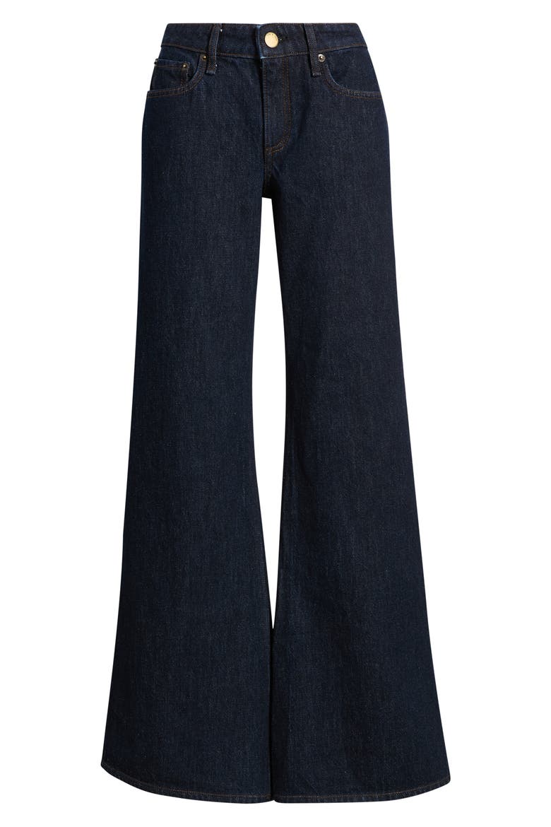 Josie Low Rise Relaxed Flare Jeans, Alternate, color, DARK RINSE