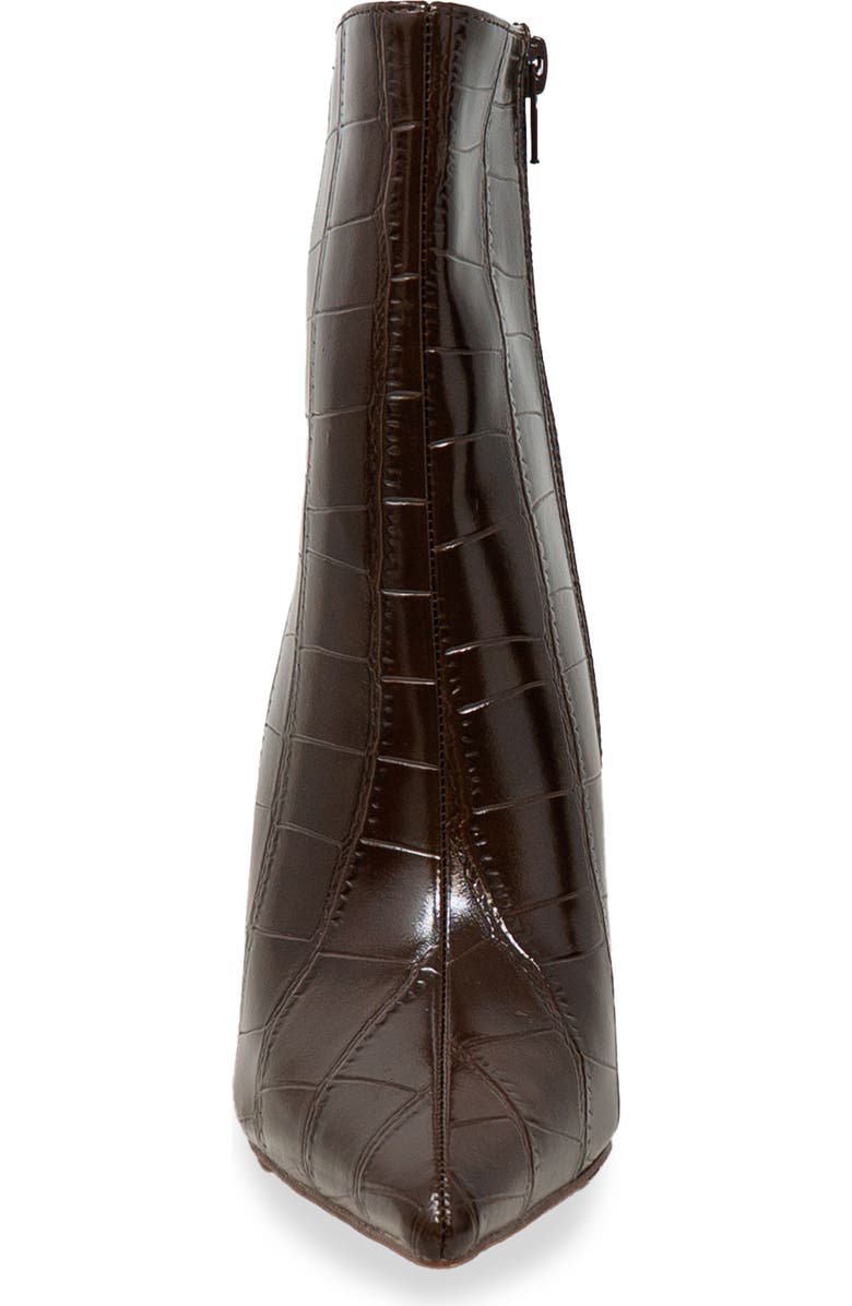 CHASE AND CHLOE Croc Embossed Bootie, Alternate, color, Brown Croc