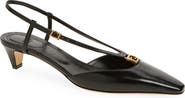 Fendi Fold Kitten Heel Slingback Pump