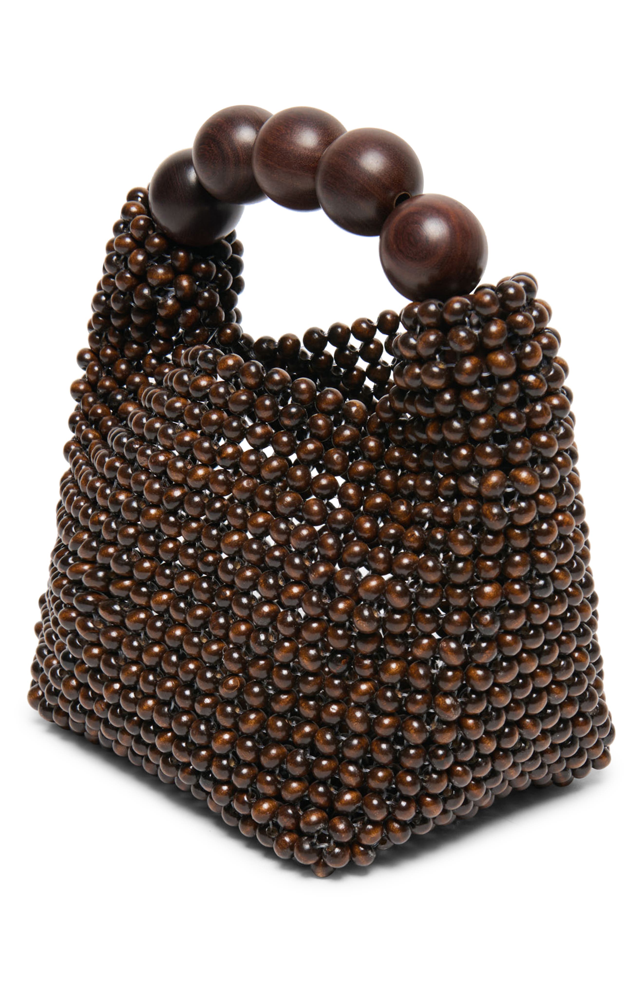 Dolce Vita Clover Bead Top Handle Bag, Alternate, color, Chocolate