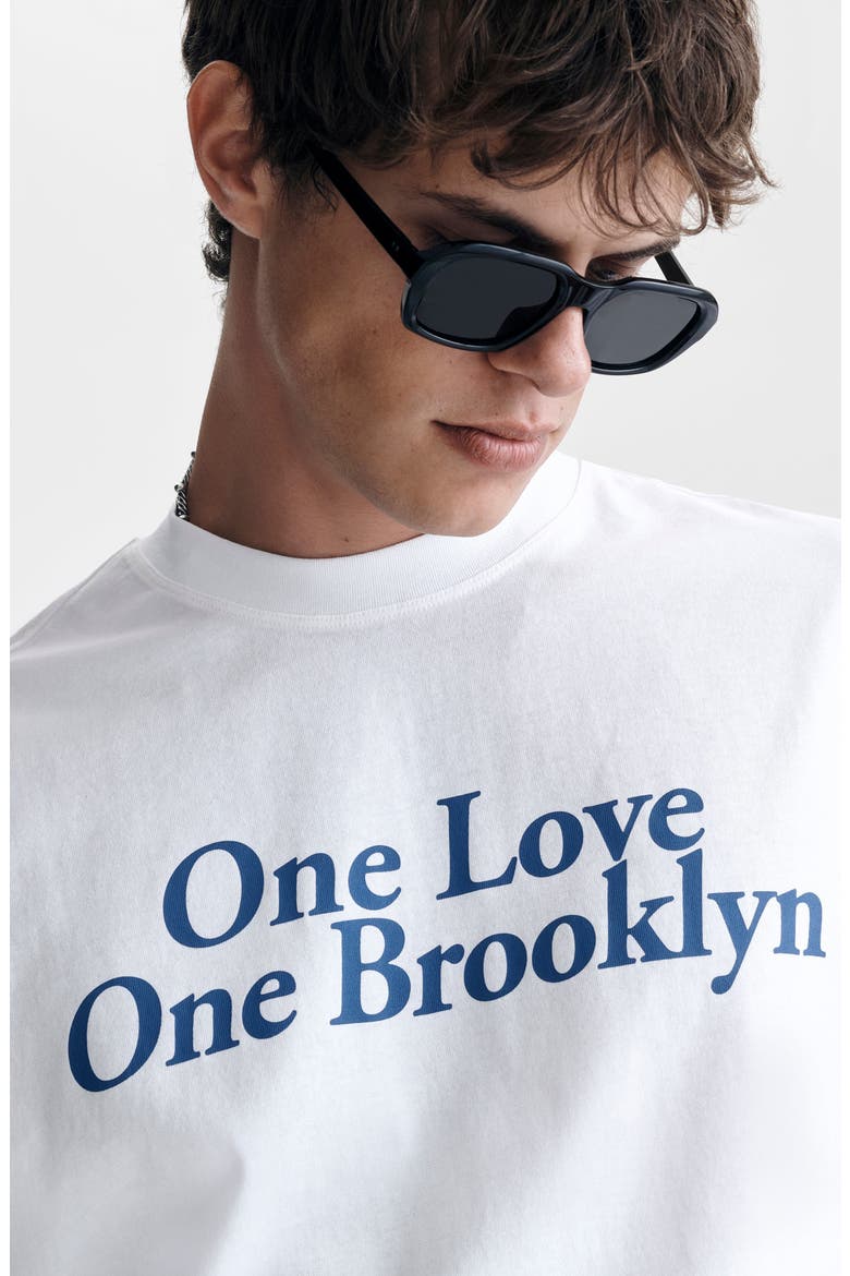 One Love Boxy Fit Cotton Graphic T-Shirt, Alternate, color, WHITE
