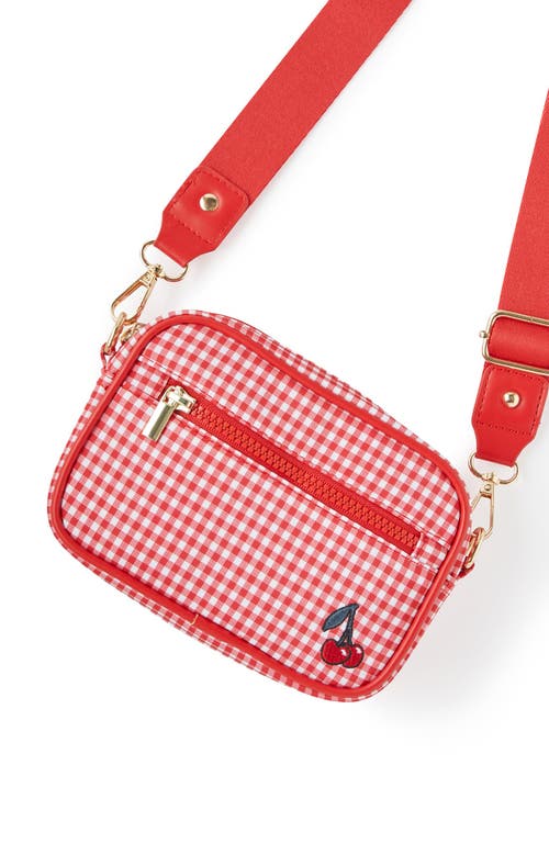 Cotton On Kids Kid's Catie Camera Bag In Varsity Red Gingham Cherry