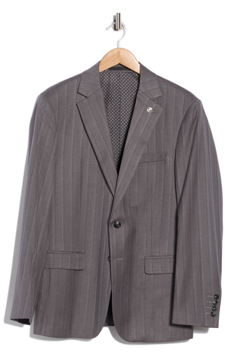 Tahari Slim Fit Blazer, Main, color, Grey