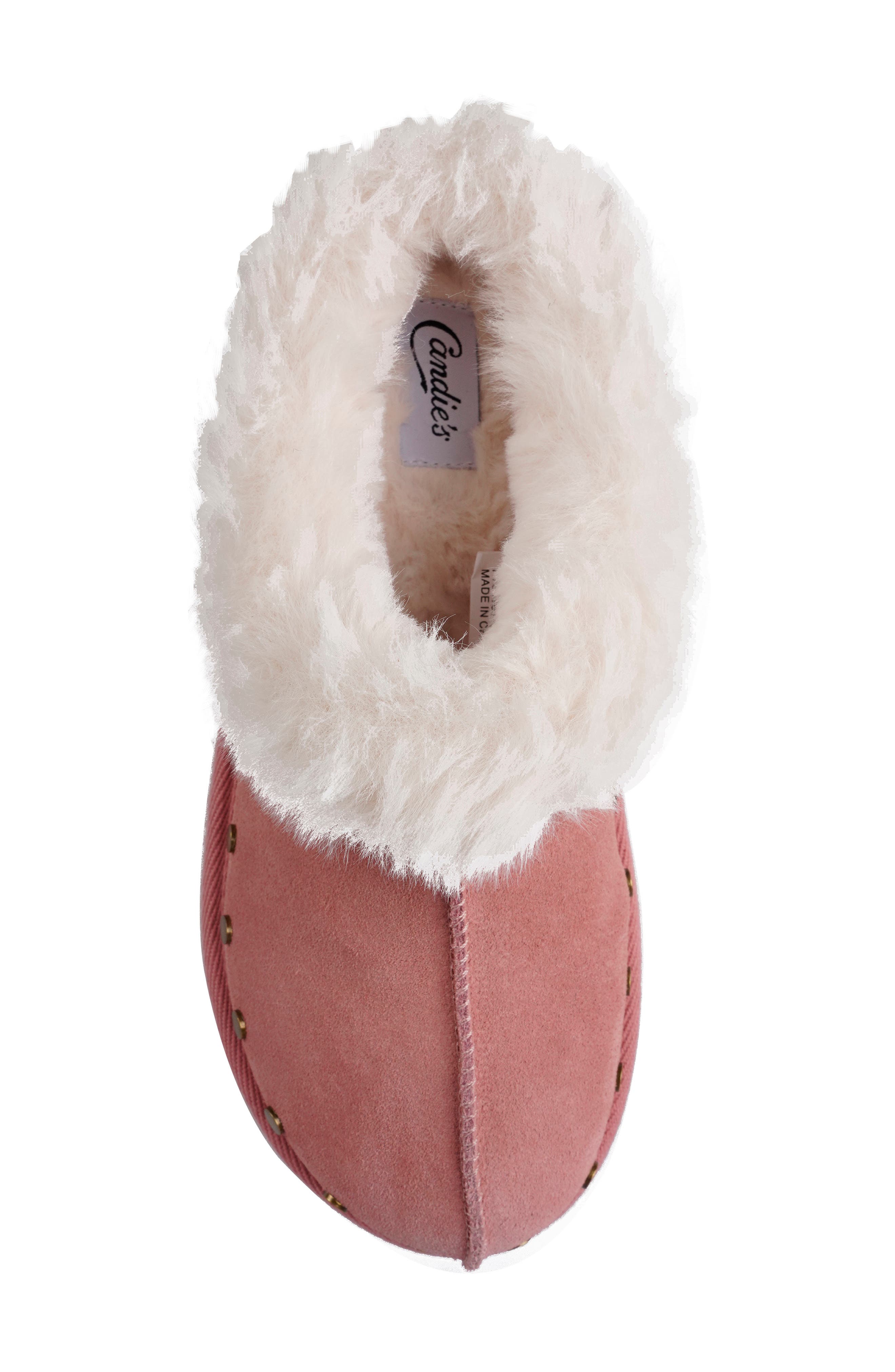 Sabi Faux Fur Platform Clog, Alternate, color, RED