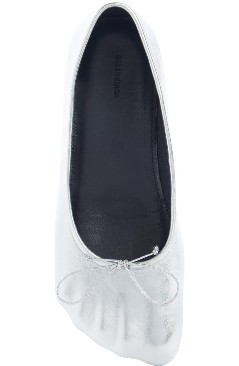 Balenciaga Fetish Metallic Ballerina Flat, Alternate, color,